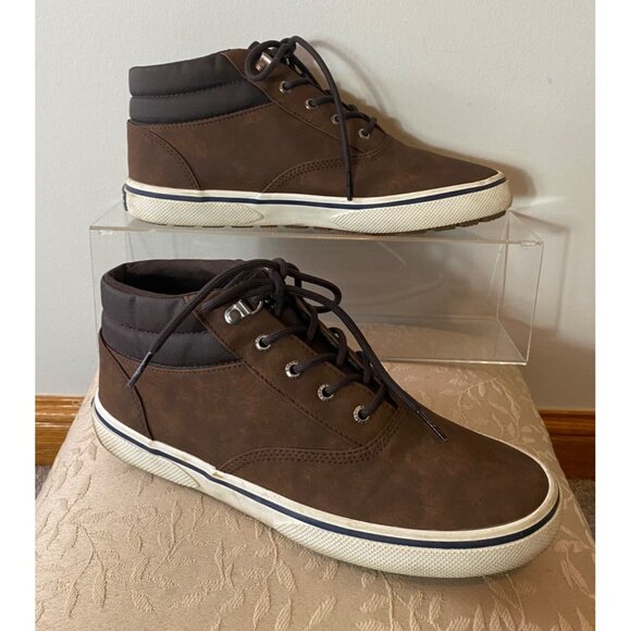 Sperry Mens Brown High-Top Sneakers Lace-Up Closure Size 8.5 - Picture 2 of 9